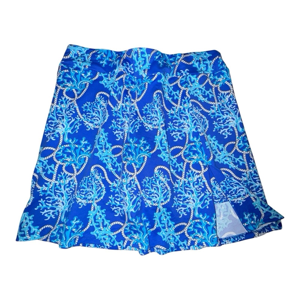 Lulu-B Skort Women's L Coral Rope Nautical Skirt Athletic Golf Tennis Pull On